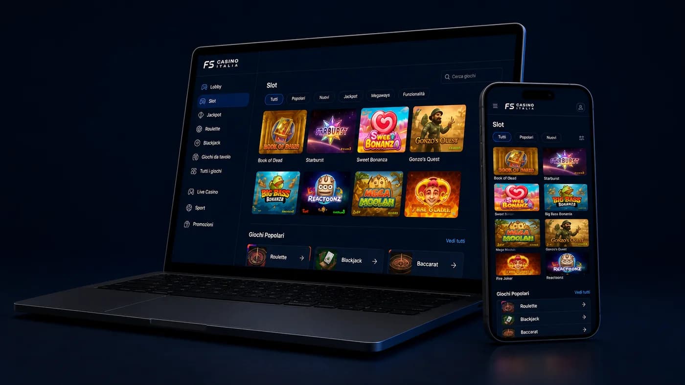 Lobby casino FS Casino su desktop